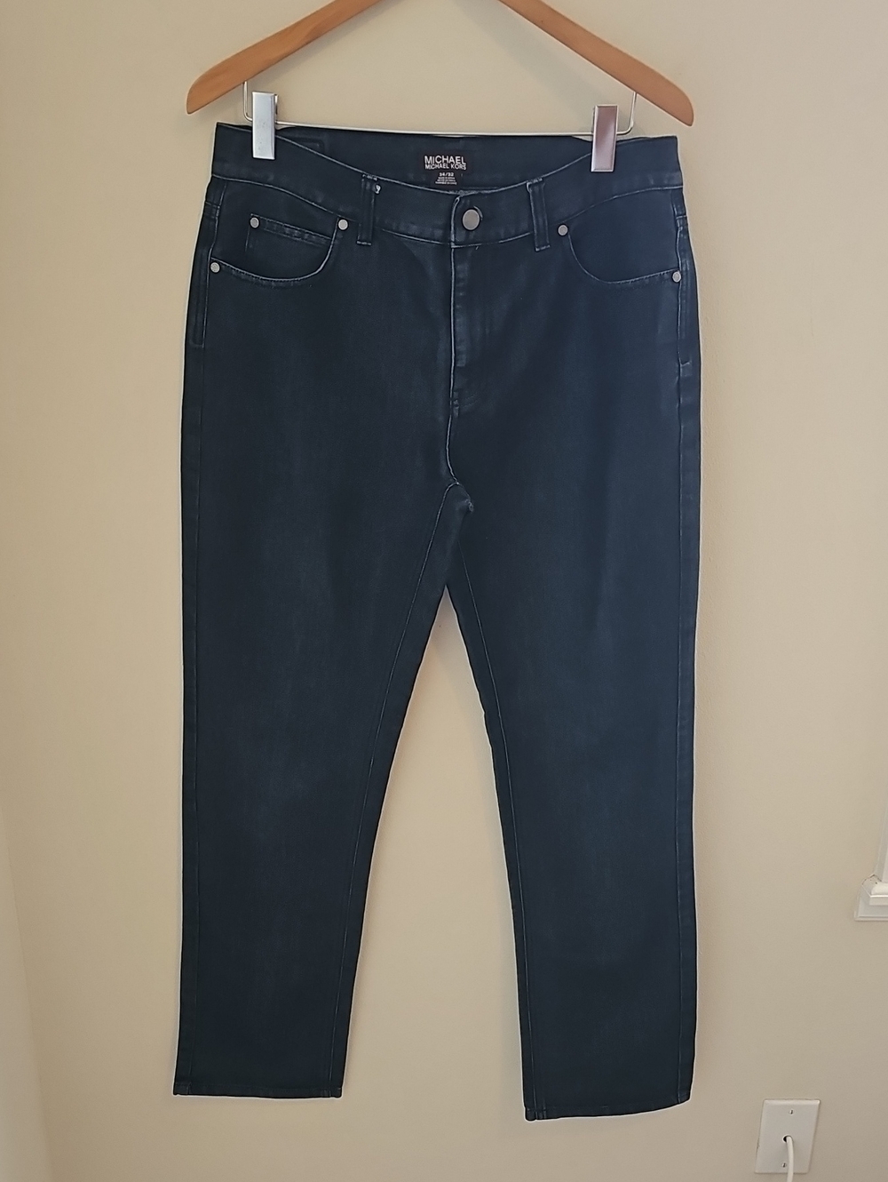 Michael Kors Parker Slim Jeans Mens Size 34 Dark Indigo Denim Cotton Blend 5879